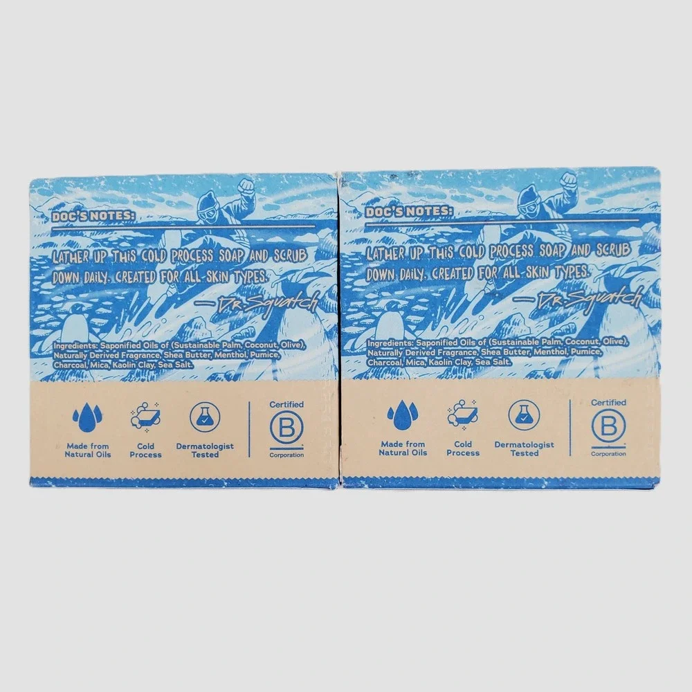 Dr Squatch Polar Rush Limited Edition Mens Natural Soap 5oz Heavy Grit‎ 2 Pack